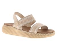 Jana Womens Wedge Sandals Pam Elasticated beige UK Size