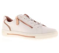 Jana Polly Women's White & Rose Gold Trainers, Size: 6