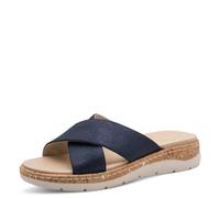 Jana Softline Leather Wedge/Plat Mule 8-27701-46, Women's Flat Sandals, Navy, EU 42 - UK 8
