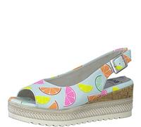 Jana Softline Women's 8-8-29660-20 Wedge Pumps, Lemon Multi, 39 EU, Lemon Multi, 7 UK