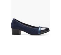 Jana Wide Fit Suede Look Heels Navy