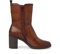 Jana Women’s Ankle Boots with Heel Faux Leather Block Heel Wide H Extra Width, Cognac, 5 UK
