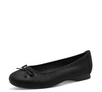 Jana Women’s Ballerinas with Bow Vegan, Black Structur, 5 UK