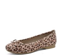 Jana Women’s Ballerinas with Bow Vegan, Leopard, 8 UK