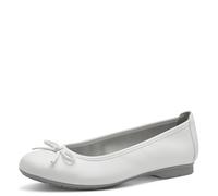 Jana Women’s Ballerinas with Bow Vegan, White, 5 UK