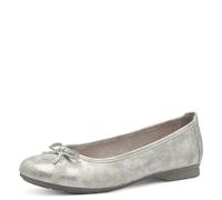 Jana Women’s Ballerinas with Bow Vegan, White/Silver, 4 UK