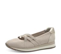 Jana Women’s Ballerinas with Strap Vegan, Beige/Gold, 4 UK