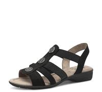Jana Women's 8-28165-42 Flat Sandal, Black, 5.5 UK