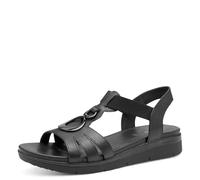 Jana Women’s Flat Slip-On Sandals Vegan, Black, 7,5 UK