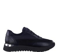 Jana Women’s Flat Sneakers Elegant with Laces and Zip Wide H Extra Width, Black, 4 UK