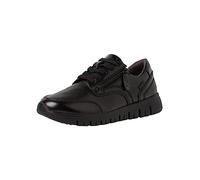 Jana Women’s Flat Sneakers Elegant with Laces and Zip Wide H Extra Width, Black Uni, 6 UK