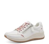Jana Women’s Flat Sneakers with Laces Vegan, White, 5 UK