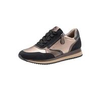 Jana Women’s Flat Sneakers with Zip Vegan, Black/Pewter, 6,5 UK