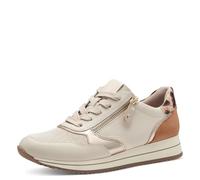 Jana Women’s Flat Sneakers with Zip Vegan, Ivory, 5 UK