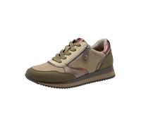 Jana Women’s Flat Sneakers with Zip Vegan, Olive Comb, 6 UK