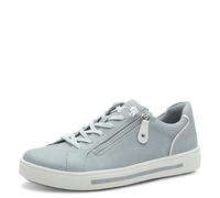 Jana Women’s Flat Sneakers with Zip Vegan, Sky, 5 UK