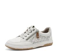 Jana Women’s Flat Sneakers with Zip Vegan, White, 6 UK