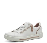 Jana Women’s Flat Sneakers with Zip Vegan, White/Rosegold, 3,5 UK