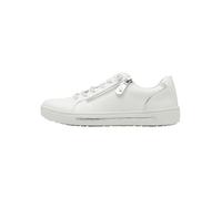 Jana Women’s Flat Sneakers with Zip Vegan, White/Silver, 6,5 UK