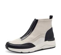 Jana Women’s High Sneakers with Zip Vegan, Ivory/Black, 5 UK