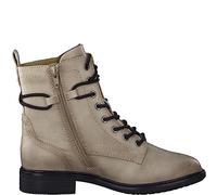 Jana Women’s Lace-Up Ankle Boots Flat with Laces and Zip Wide H Extra Width, Stone, 4 UK