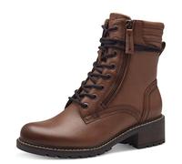Jana Women’s Lace-Up Ankle Boots with Block Heel Vegan, Cognac, 6,5 UK