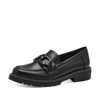 Jana Women’s Loafers Flat Elegant Vegan, Black Nappa, 4 UK