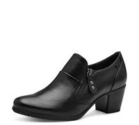 Jana Women’s Loafers with Zip Vegan, Schwarz, 3,5 UK