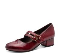 Jana Women’s Mary Jane Low Heel Vegan, Fire Patent, 8 UK
