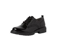 Jana Women’s Oxford Lace-Up Shoes Vegan, Black Patent, 4 UK