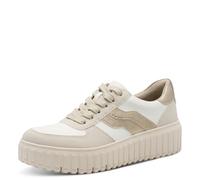 Jana Women’s Platform Sneakers with Zip Vegan, Beige Comb, 4 UK