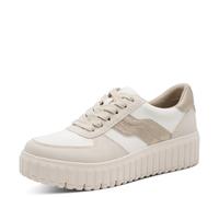 Jana Women’s Platform Sneakers with Zip Vegan, Beige Comb, 5 UK