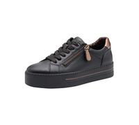 Jana Women’s Platform Sneakers with Zip Vegan, Black/Copper, 3,5 UK