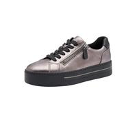 Jana Women’s Platform Sneakers with Zip Vegan, Pewter/Black, 8 UK