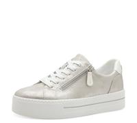 Jana Women’s Platform Sneakers with Zip Vegan, Silver, 7,5 UK