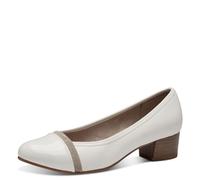 Jana Women’s Pumps Low Heel Vegan, White Patent, 3,5 UK