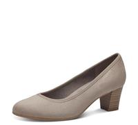 Jana Women’s Pumps with Block Heel Vegan, Stone, 3,5 UK Light Grey