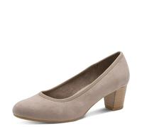 Jana Women’s Pumps with Block Heel Vegan, Stone, 4 UK Light Grey