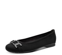 Jana Women’s Round Ballerinas Vegan, Black, 6 UK