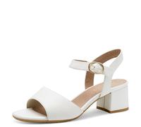 Jana Women’s Sandals with Heel Veganwith Velcro, White, 4 UK