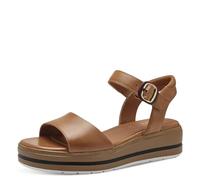 Jana Women’s Sandals with Wedge Heel Velcro Vegan, Tan, 4 UK