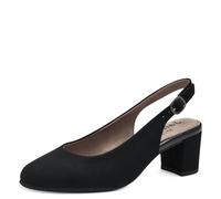 Jana Women’s Slingback Pumps with Adjustable Strap Vegan, Black, 7,5 UK