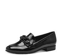 Jana Women’s Slip-Ons with Block Heel Vegan, Black Patent, 4 UK