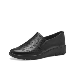 Jana Women’s Slippers with Wedge Heel Vegan, Black, 5 UK
