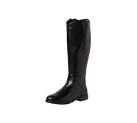 Jana Women’s Tall Boots Flat Faux Leather with Zip Wide H Extra Width, Black, 5 UK