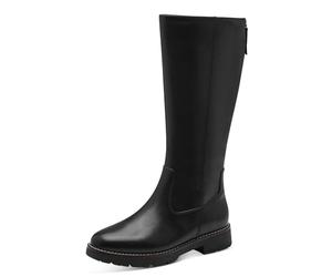 Jana Women’s Tall Boots Flat with Zip Vegan, Black, 5 UK