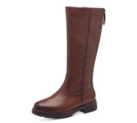 Jana Women’s Tall Boots Flat with Zip Vegan, Cognac, 4 UK