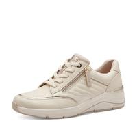 Jana Women’s Wedge Sneakers with Zip Vegan, Ivory, 4 UK