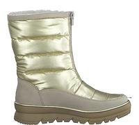 Jana Women’s Winter Boots Flat with Zip Lined Wide H Extra Width, Gold Comb, 5 UK