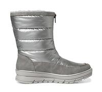 Jana Women’s Winter Boots Flat with Zip Lined Wide H Extra Width, Silver Comb, 6 UK